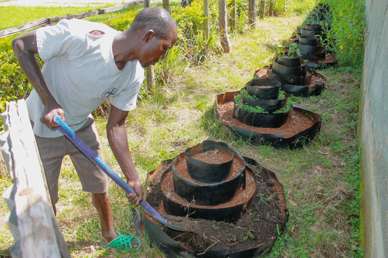 A team of volunteers cleaning up a community area.